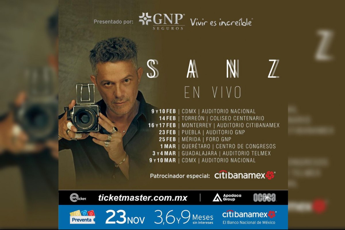 Alejandro Sanz anuncia gira por México
